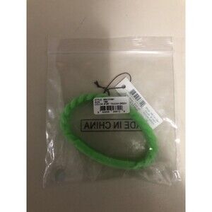 Marc By Marc Jacobs Tucan Green Braided Silicone Rubber Bracelet. New w/Tags.